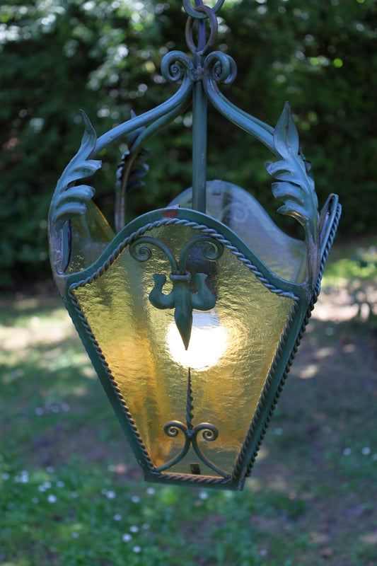 Antike Lampe / Pendelleuchte / Französische Foyer Laterne {{ Shabby Chic und Landhaus Deko }} {{ www.Stein-Alt.de }}