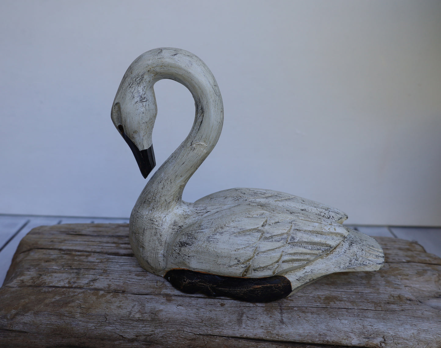 Schwanen Pärchen Holz - Romantische Hochzeitsdeko Shabby Chic