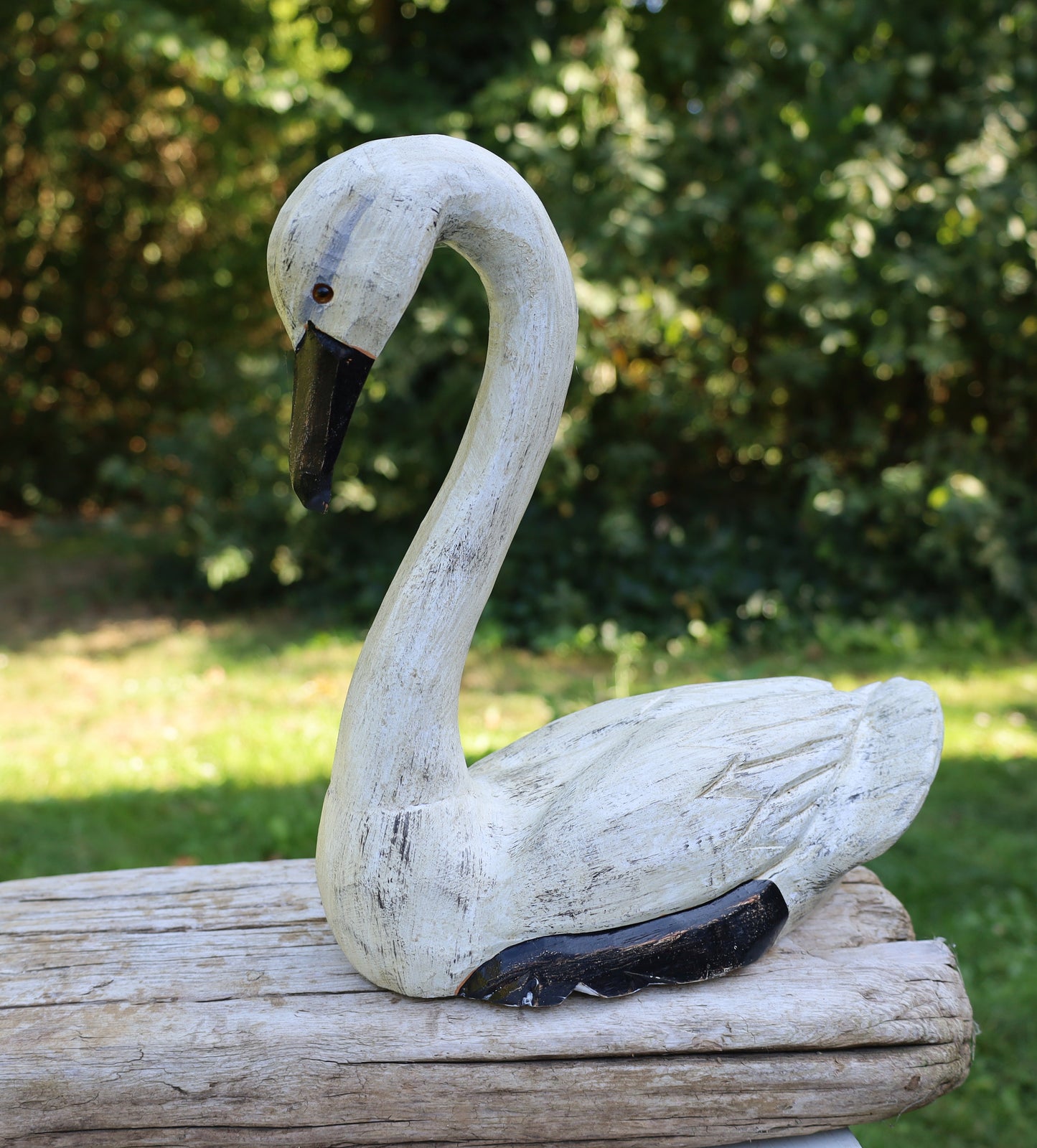 Schwanen Pärchen Holz - Romantische Hochzeitsdeko Shabby Chic