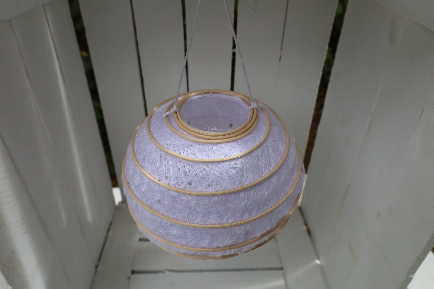 Lampion aus Baumwolle Weiß Ø 20cm - Romantische Gartendekoration