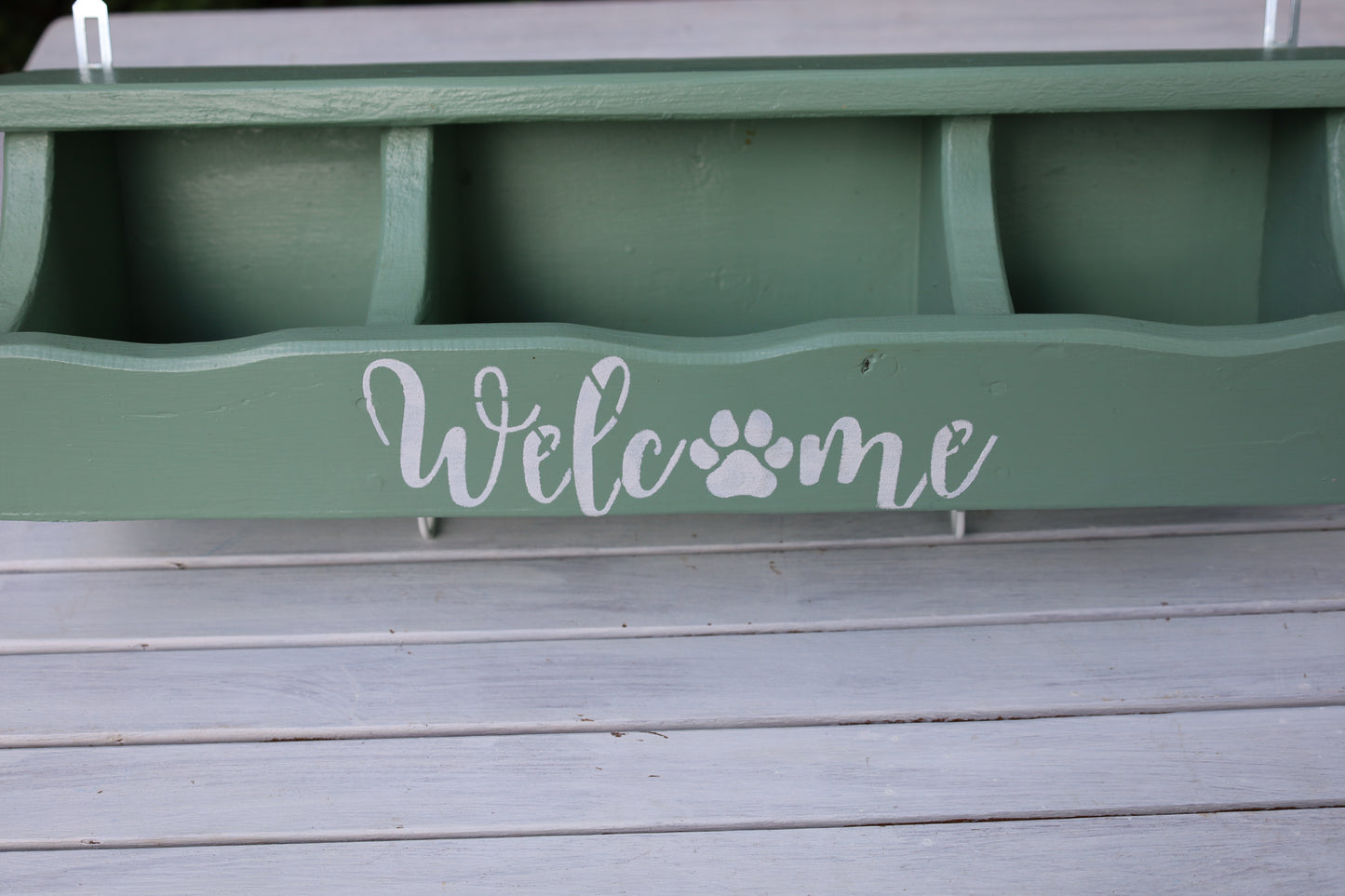 Hundegarderobe Mintgrün Massivholz - Wandhaken Flur Landhausstil