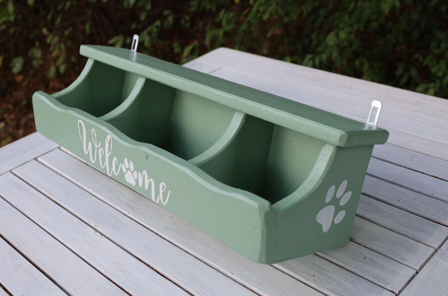 Hundegarderobe Mintgrün Massivholz - Wandhaken Flur Landhausstil