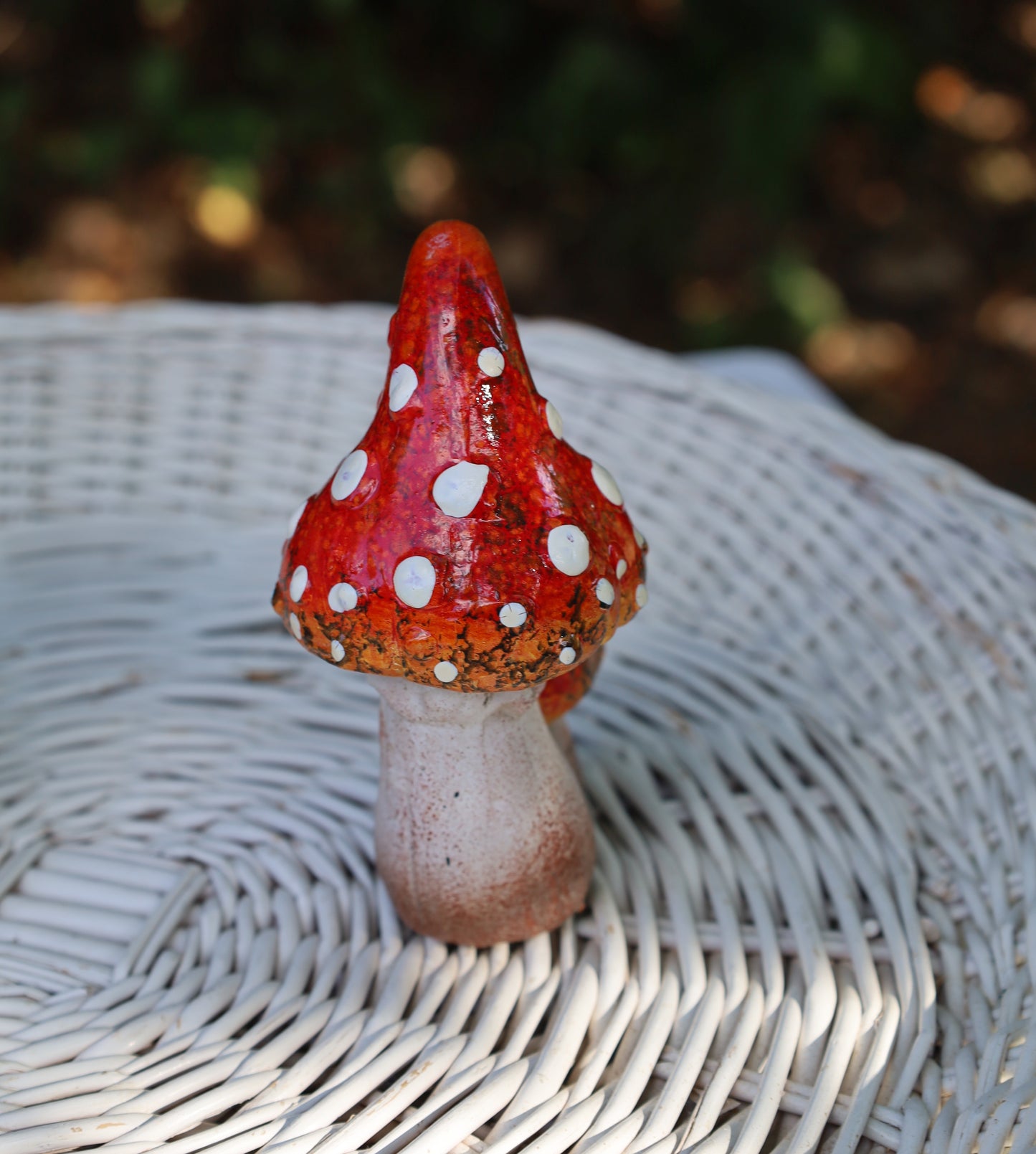 Märchenhafte Keramik-Pilze - Herbstdekoration Fliegenpilz
