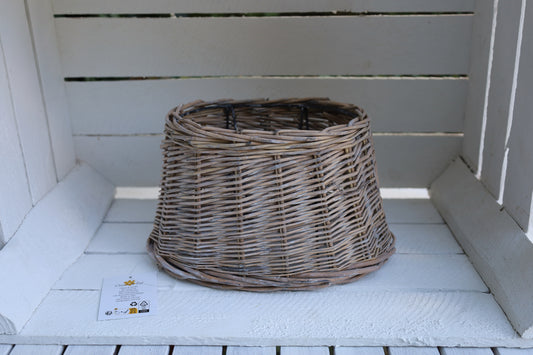 Ovaler Lampenschirm Rattan Braun E27 - Clayre & Eef Landhausstil