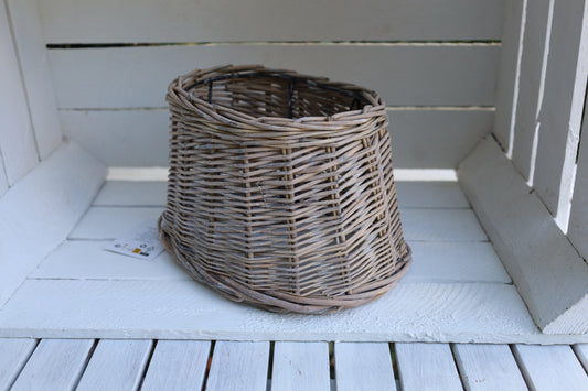 Ovaler Lampenschirm Rattan Braun E27 - Clayre & Eef Landhausstil