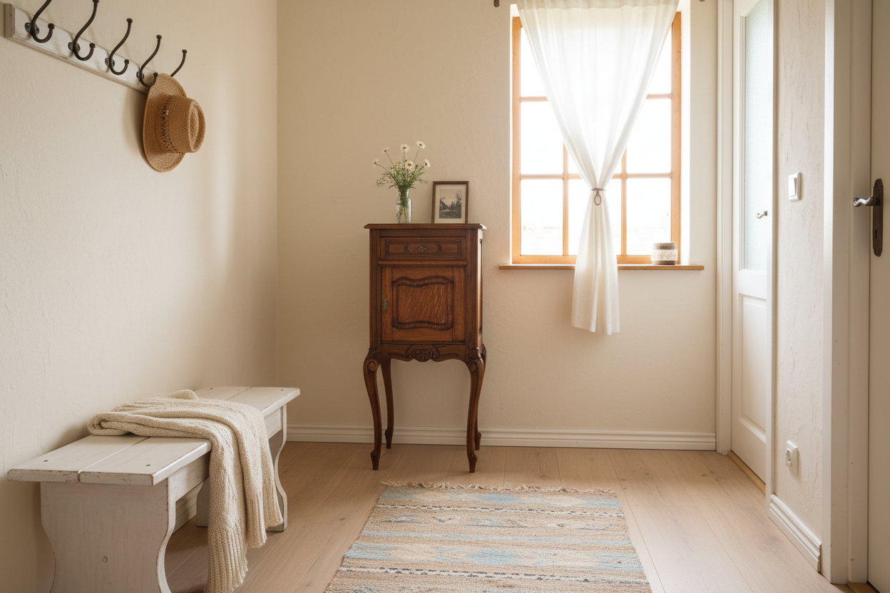 Comodino/mobiletto antico in stile Luigi XV, circa 1870 - 1890, in legno marrone