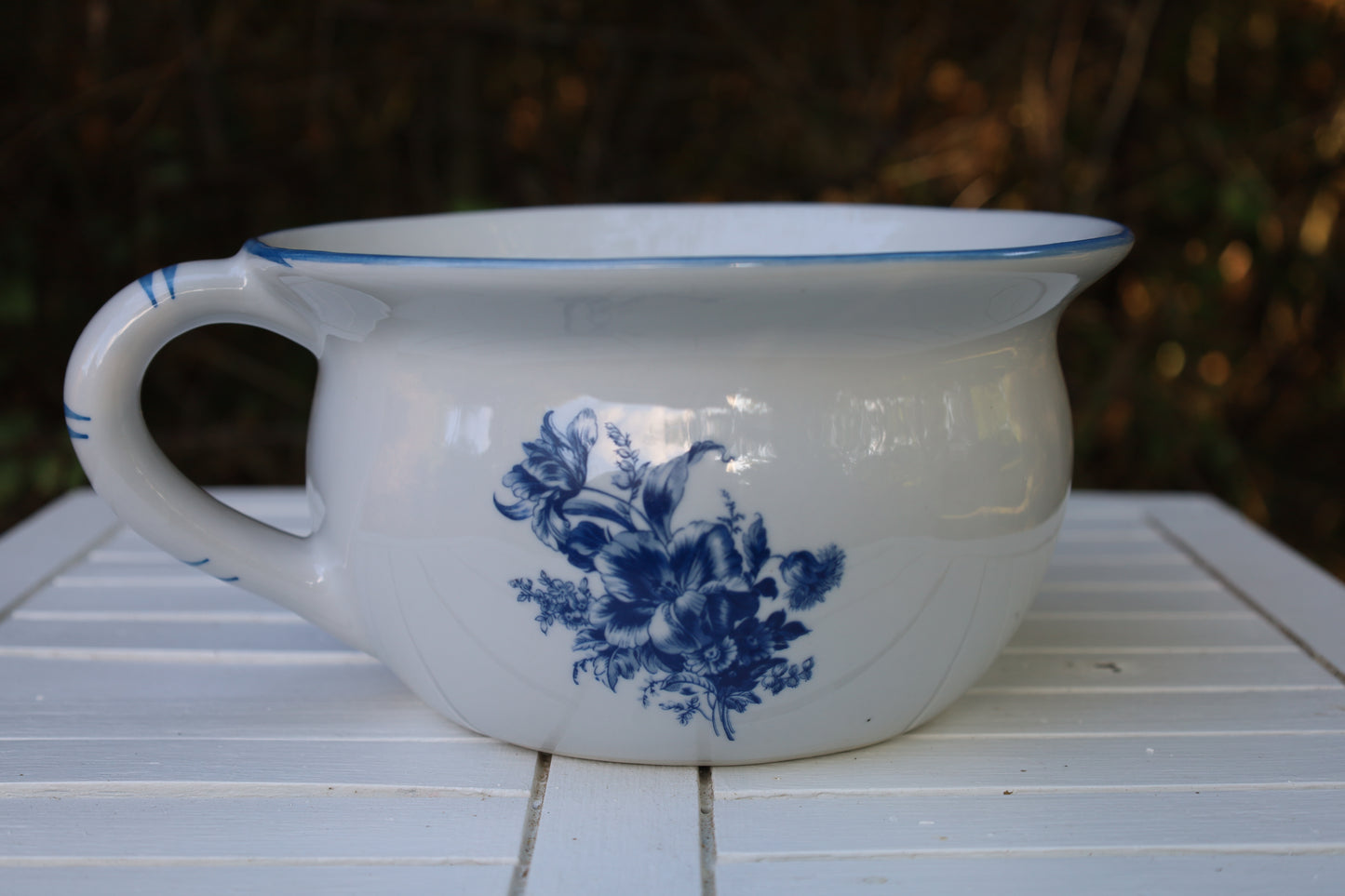 Delfter Blau Waschset Vintage - Keramik Schüssel, Krug & Nachttopf