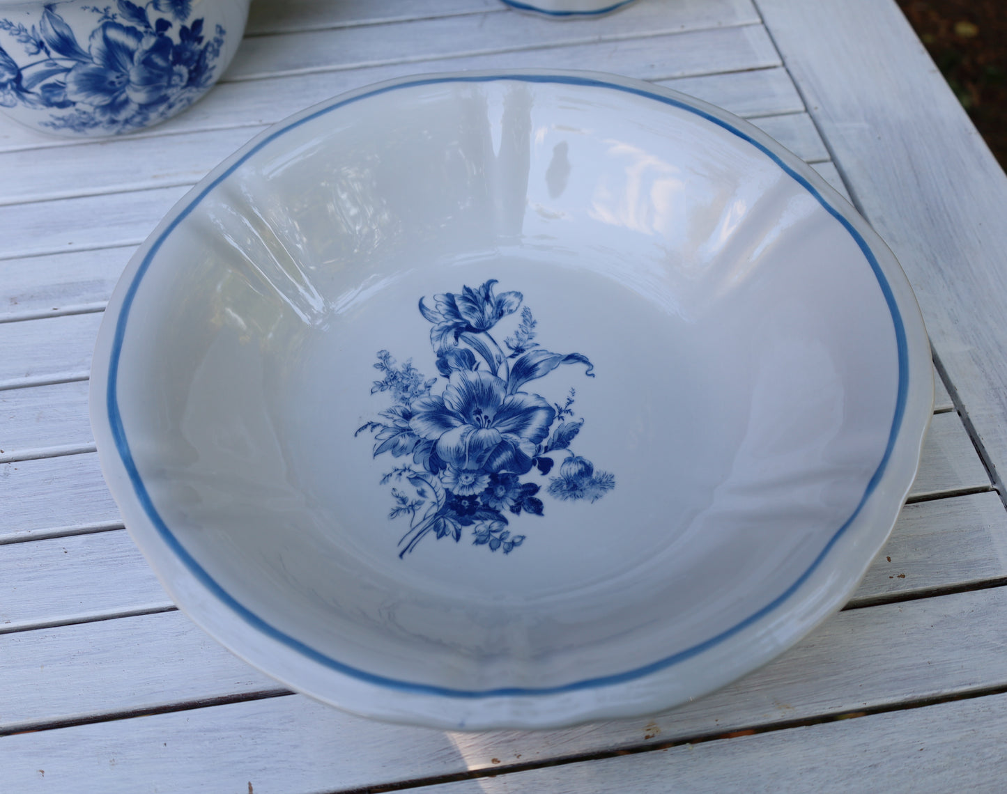 Delfter Blau Waschset Vintage - Keramik Schüssel, Krug & Nachttopf