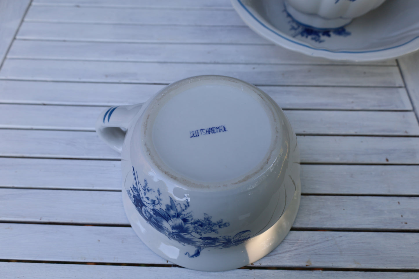 Delfter Blau Waschset Vintage - Keramik Schüssel, Krug & Nachttopf