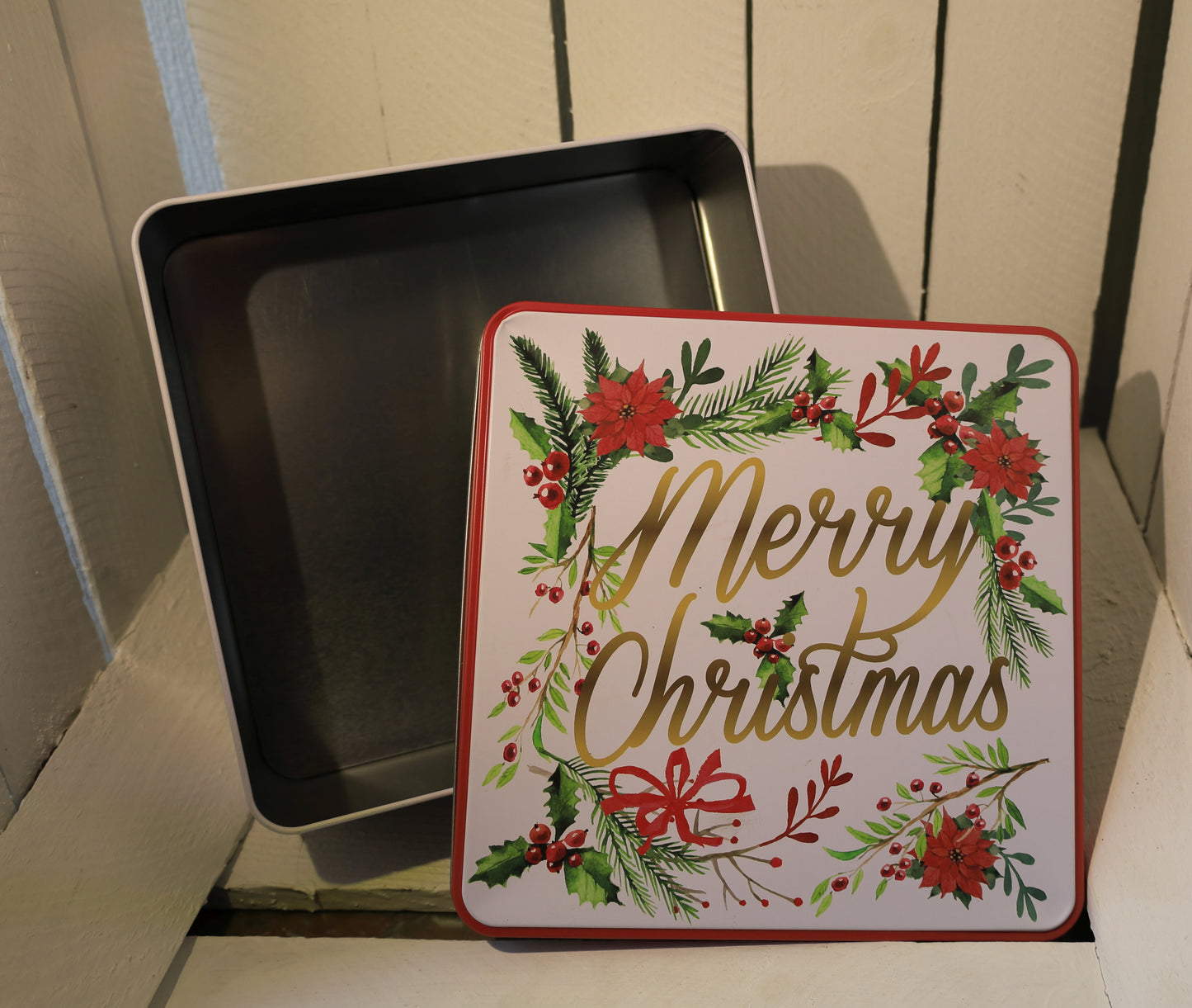 Plätzchendosen 3er Set Metall Weihnachten - Merry Christmas Keksdosen Landhausstil