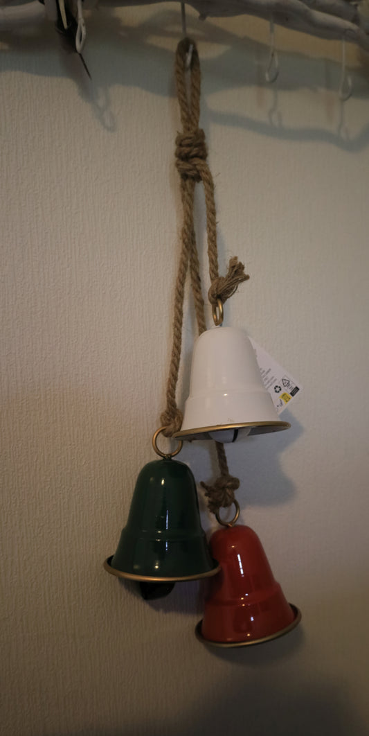 Weihnachts-Glöckchen 3er Set Metall - Festliche Dekoration Landhausstil