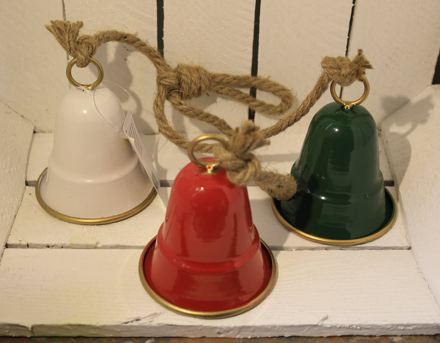 Weihnachts-Glöckchen 3er Set Metall - Festliche Dekoration Landhausstil