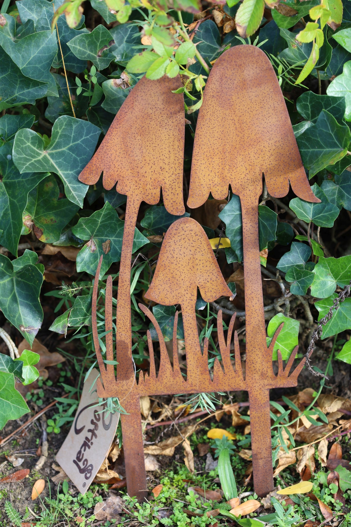 Edelrost Pilze - Herbstdekoration für Garten und Balkon