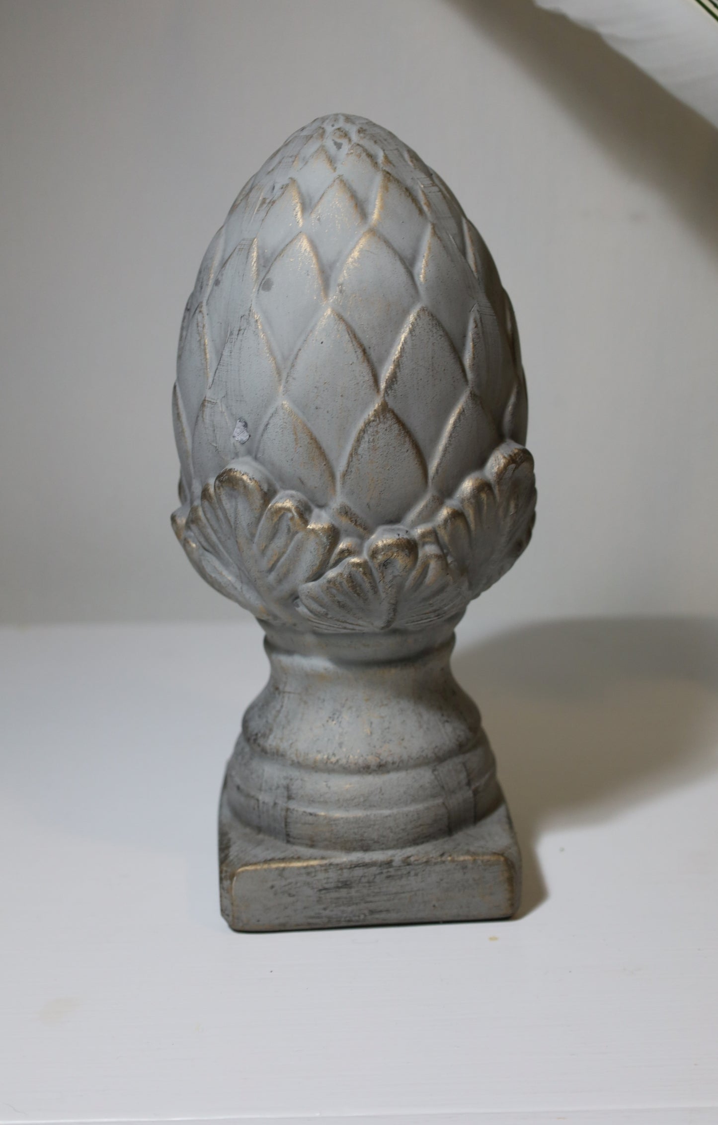 Pinienzapfen Terracotta Grau-Gold - Gartendeko Landhausstil