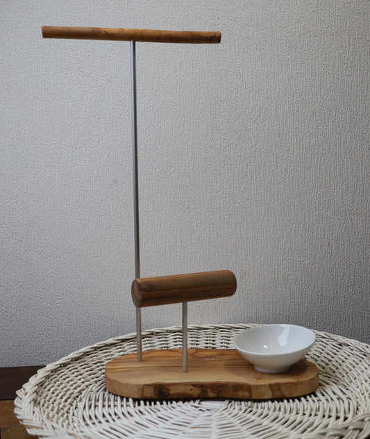 Schmuckständer aus Olivenholz - Handgefertigter Schmuckhalter