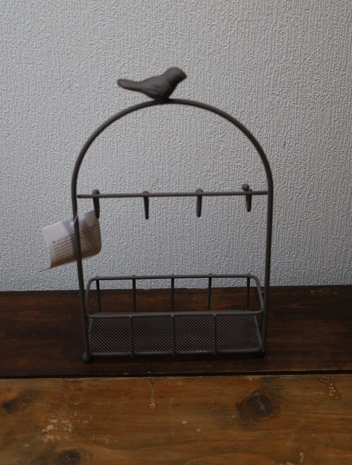 Portachiave / portachiavi / porta chiavi in ​​ferro marrone con ripiano