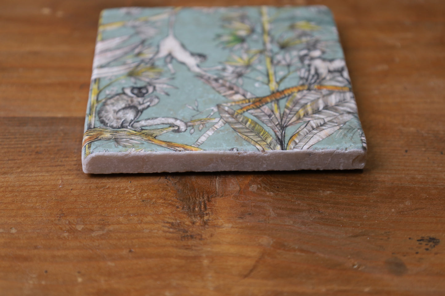 Tassenuntersetzer Naturstein Dschungel - Glasuntersetzer Grün Botanical