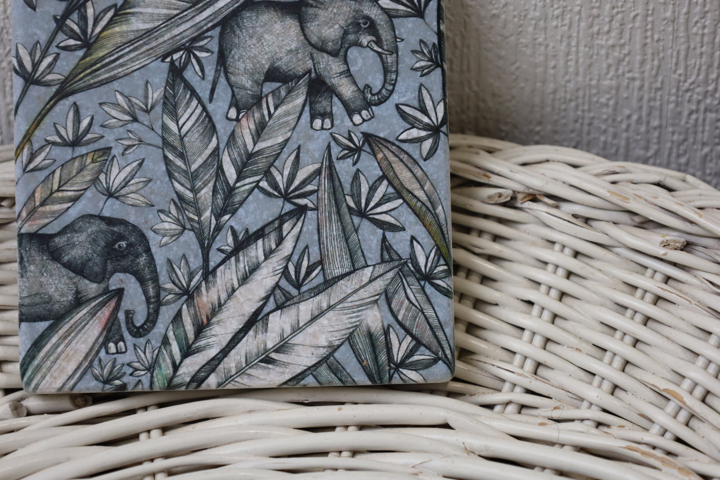 Tassenuntersetzer Naturstein Dschungel - Glasuntersetzer Grün Botanical