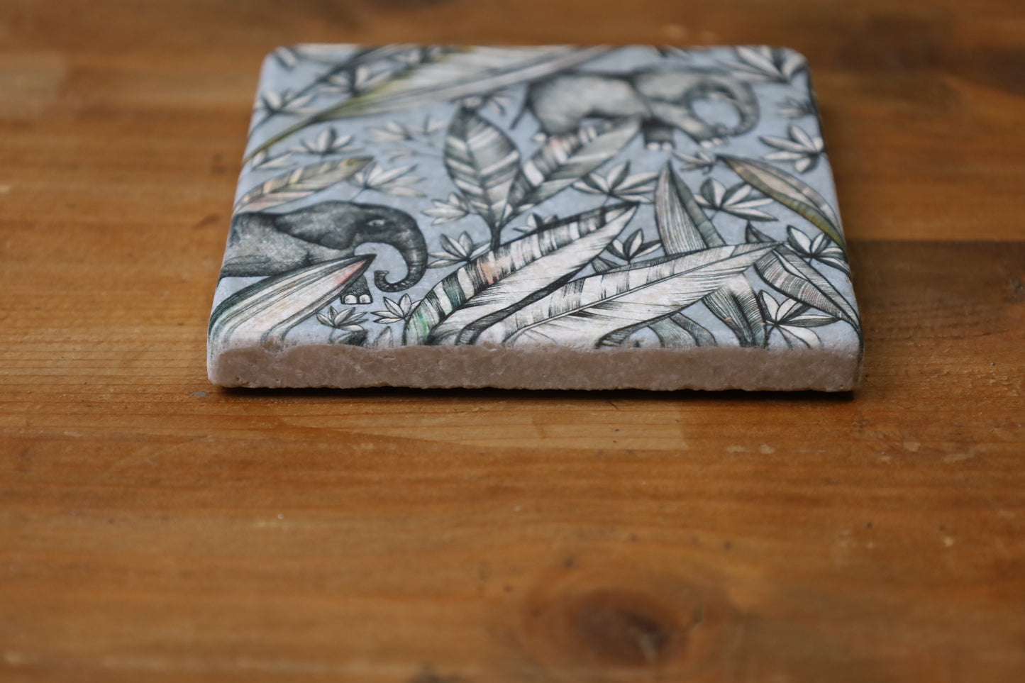 Tassenuntersetzer Naturstein Dschungel - Glasuntersetzer Grün Botanical