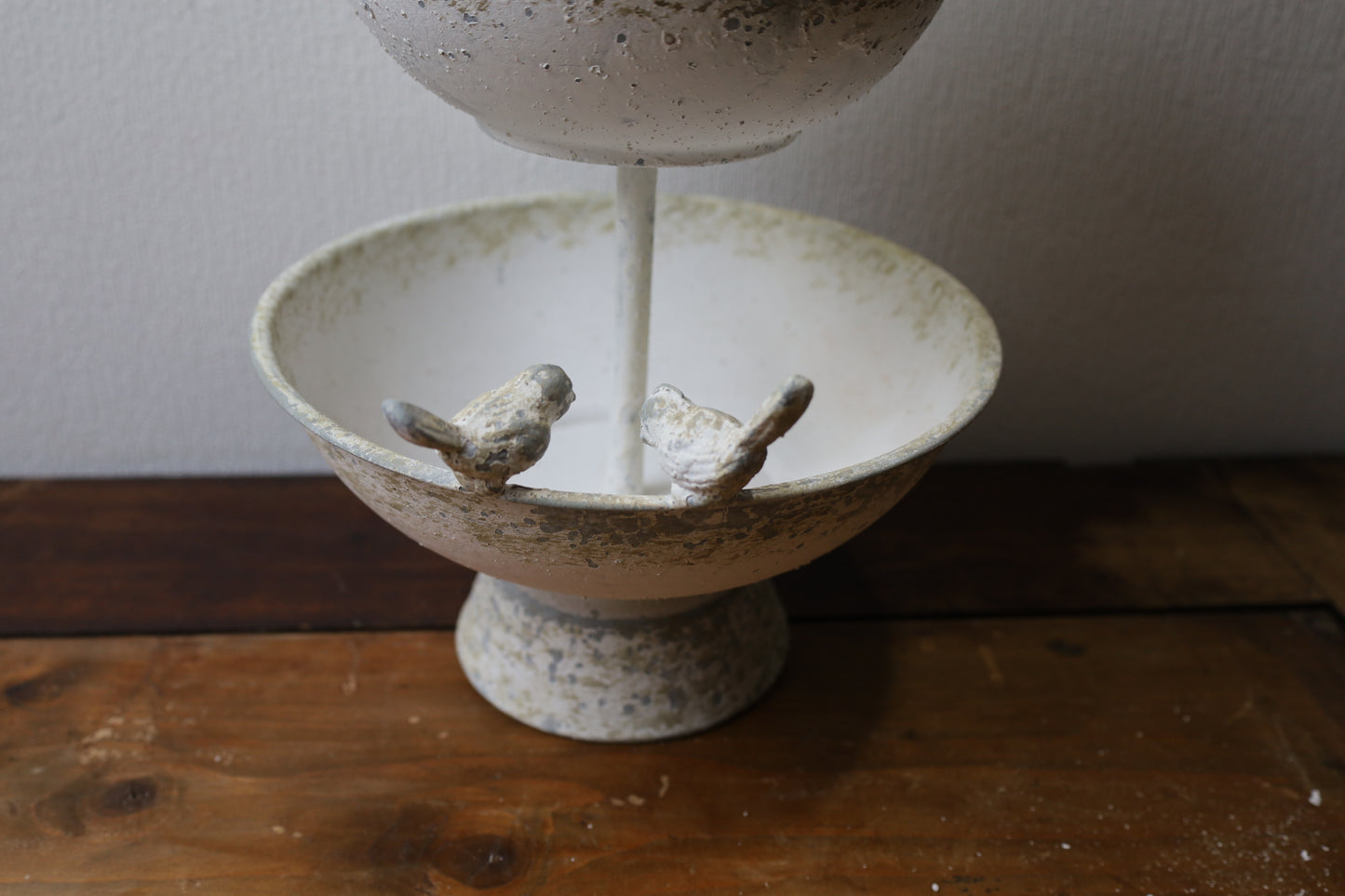 Three-Tier White Fruit Stand - Shabby Chic Metal Fruit Bowl