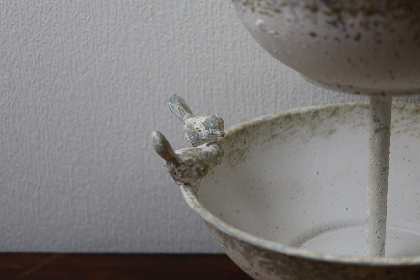 Three-Tier White Fruit Stand - Shabby Chic Metal Fruit Bowl