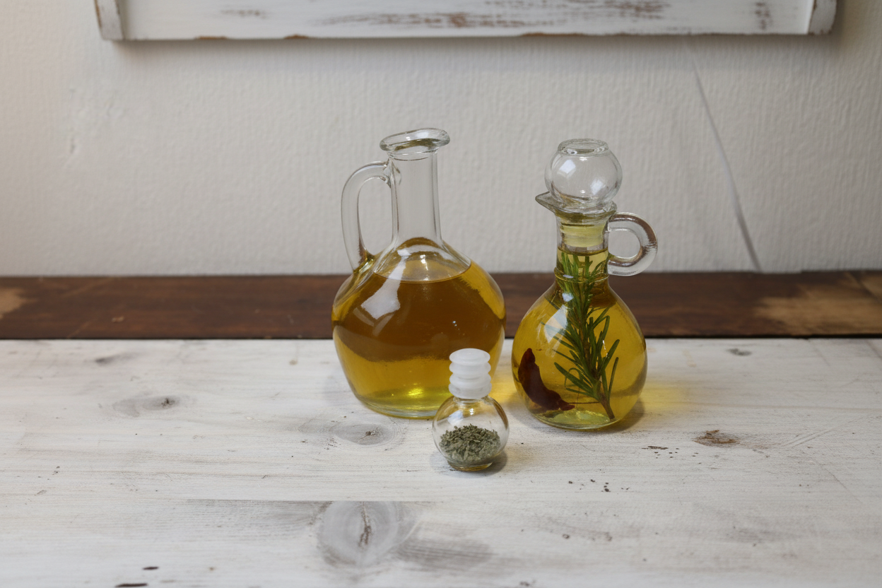 Dekorative Glasflasche mit Stopfen & Ausguss 175ml - Vintage Stil