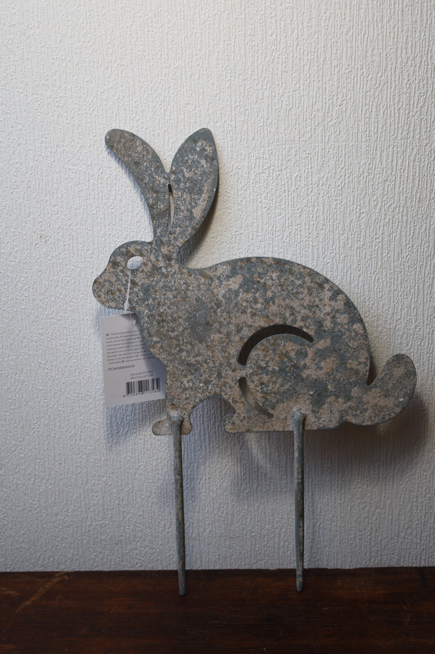 Gartenspieß Hase Grau Metall – Gartenstecker Landhaus Osterdeko in 2 Größen {{ Shabby Chic und Landhaus Deko }} {{ www.Stein-Alt.de The cosy Cottage }}