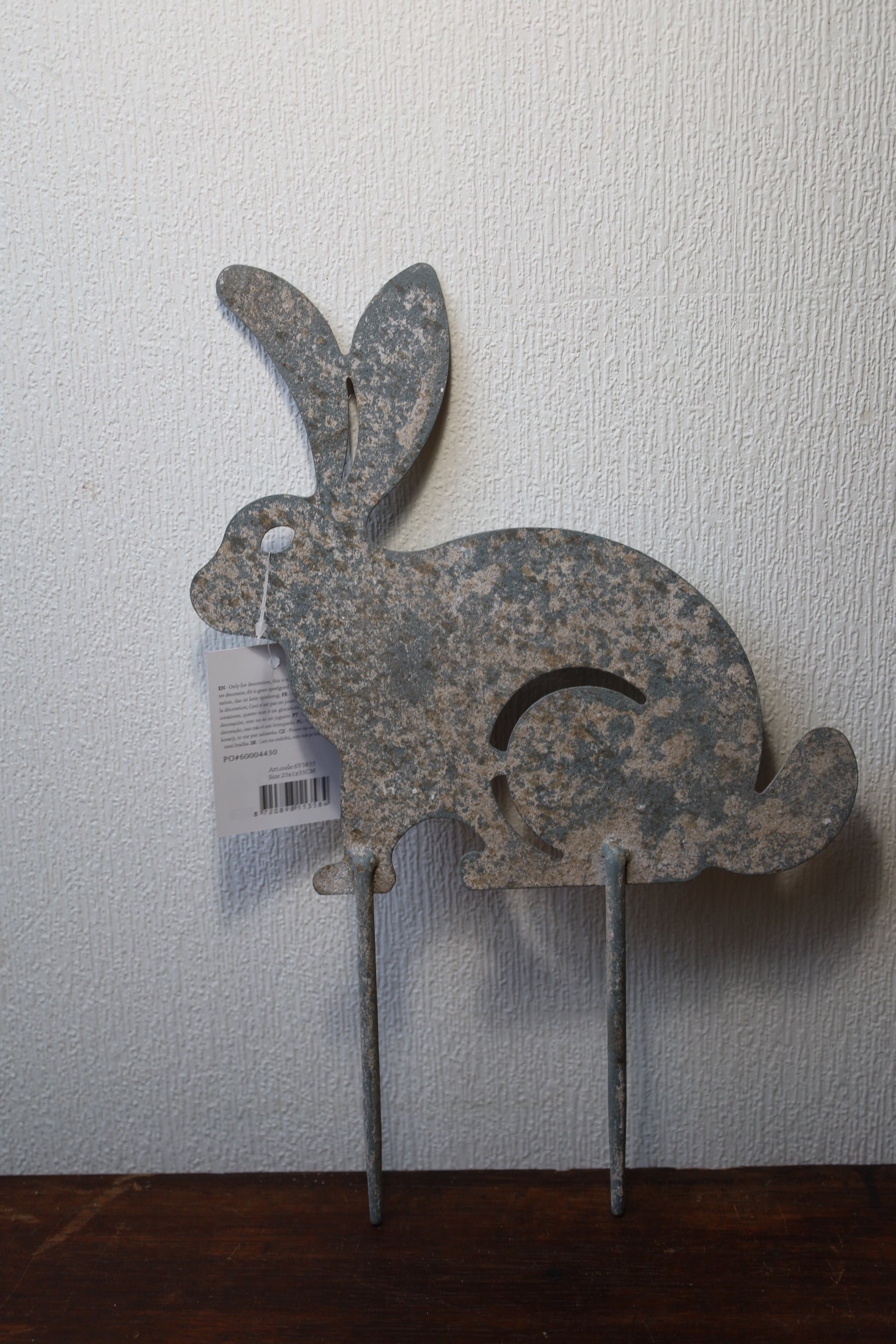 Gartenspieß Hase Grau Metall – Gartenstecker Landhaus Osterdeko in 2 Größen {{ Shabby Chic und Landhaus Deko }} {{ www.Stein-Alt.de The cosy Cottage }}