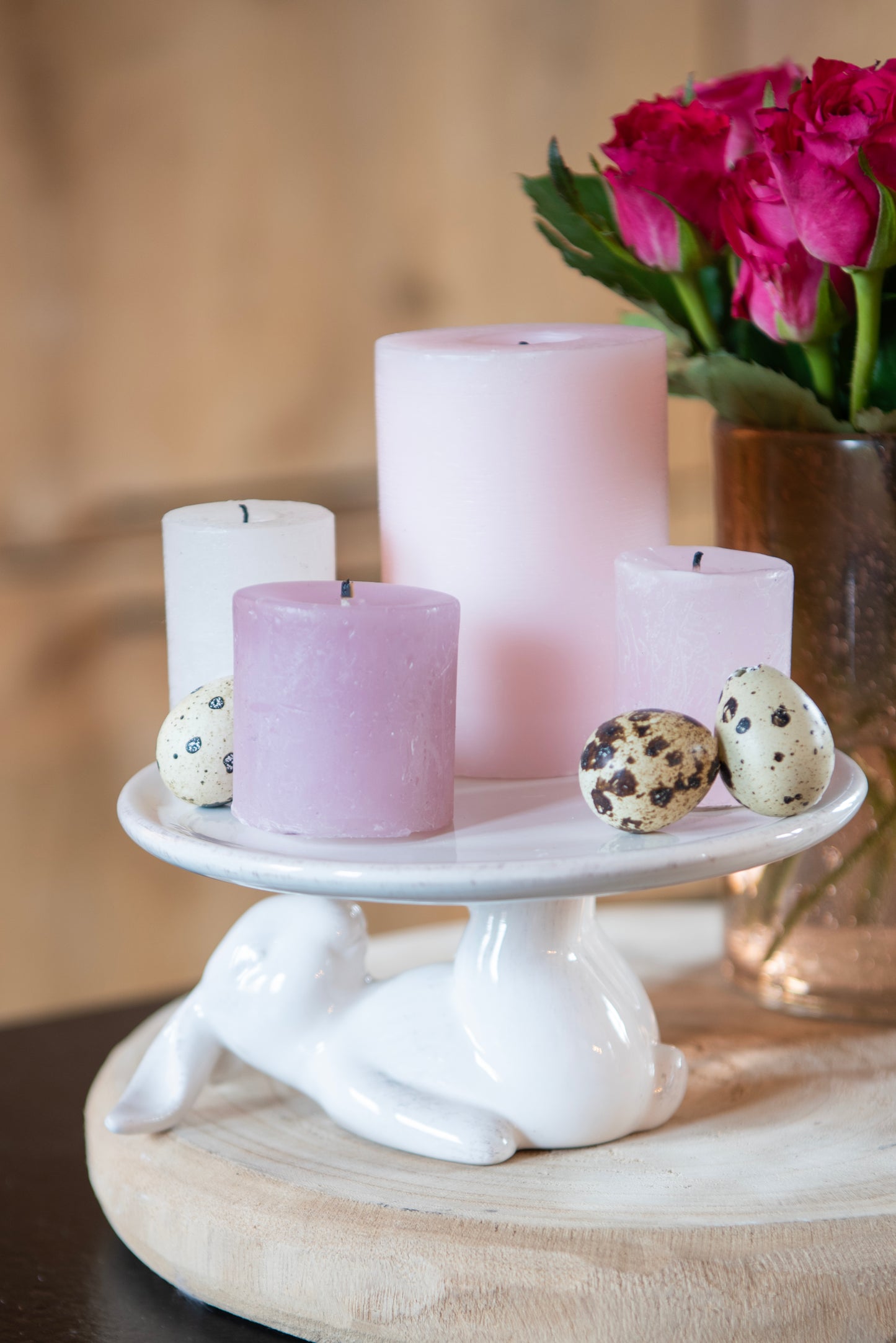 Runder Holzuntersetzer im Landhausstil - Rustikaler Topfuntersetzer