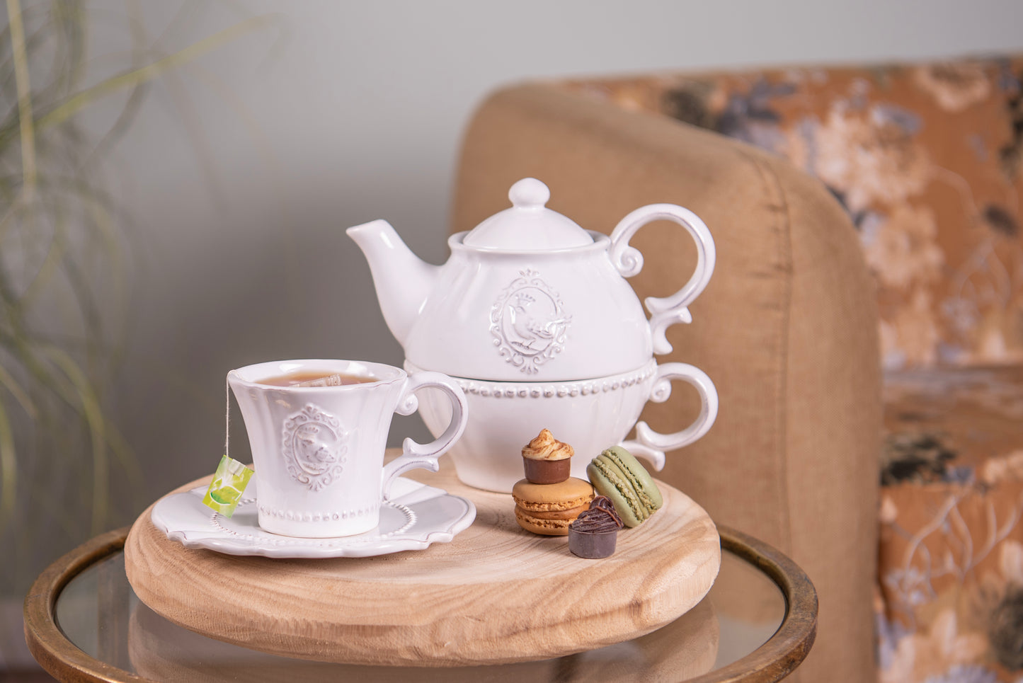 Runder Holzuntersetzer im Landhausstil - Rustikaler Topfuntersetzer