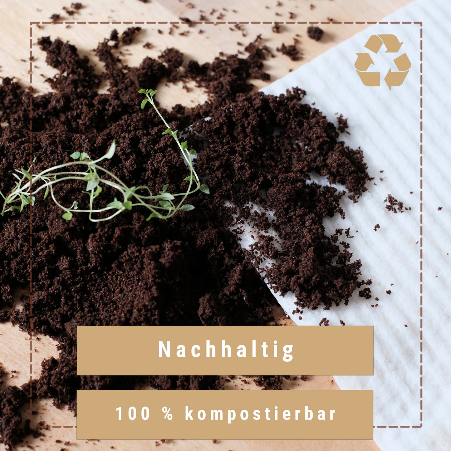 Zero Waste Schwammtücher - Bio Baumwolle & Holz, kompostierbar