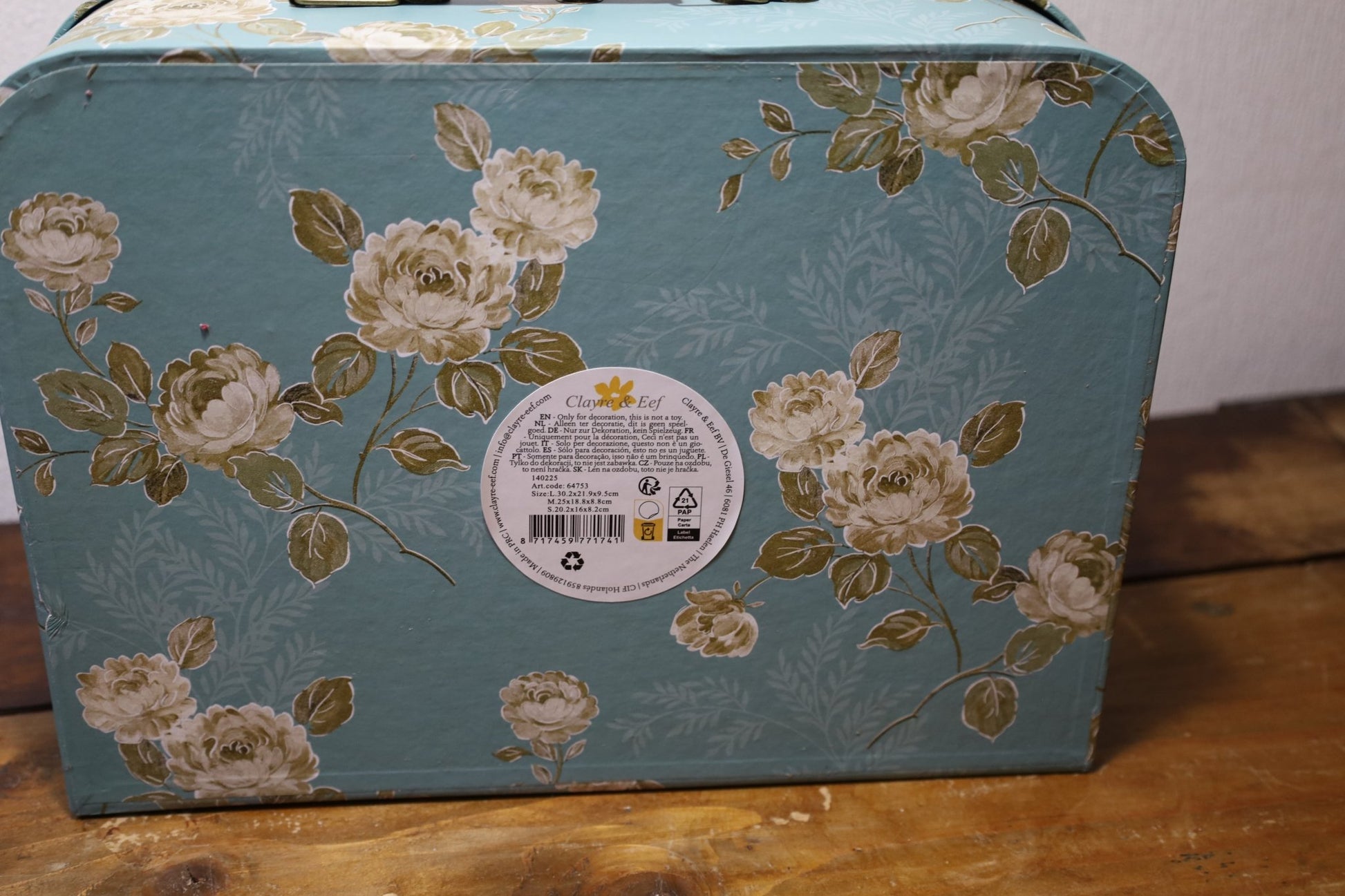 3er Set Deko-Koffer mit Blumenmuster - Aufbewahrungsboxen im Landhausstil {{ Shabby Chic und Landhaus Deko }} {{ www.Stein-Alt.de }}