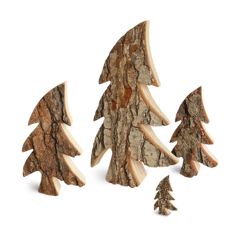 Rustikaler Tannenbaum aus Rindenholz - Handgefertigt im Landhausstil