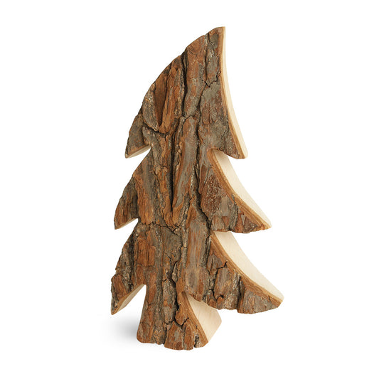Rustikaler Tannenbaum aus Rindenholz - Handgefertigt im Landhausstil