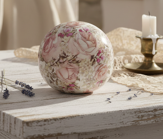 Palla decorativa con motivo a rosa