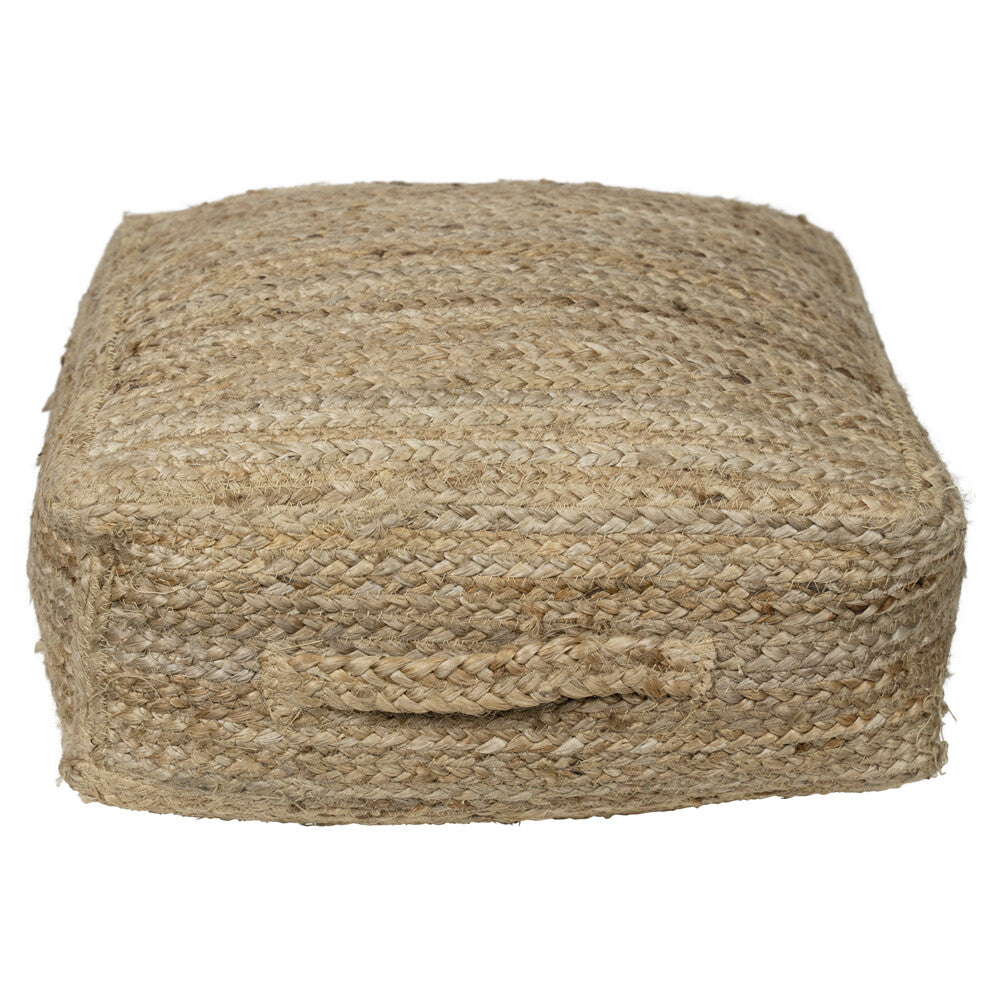 Sitzkissen / Bodenkissen aus Jute im Boho-Stil