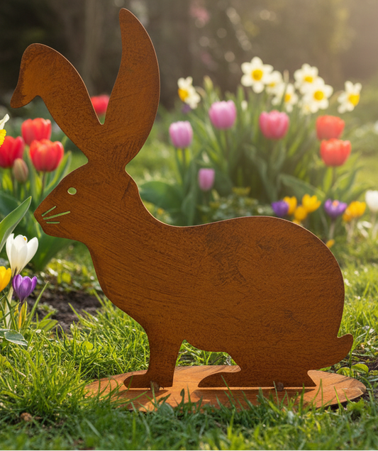 Edelrost Hase - Osterdeko für Garten & Haus | Rostikal {{ Shabby Chic und Landhaus Deko }} {{ www.Stein-Alt.de The cosy Cottage }}
