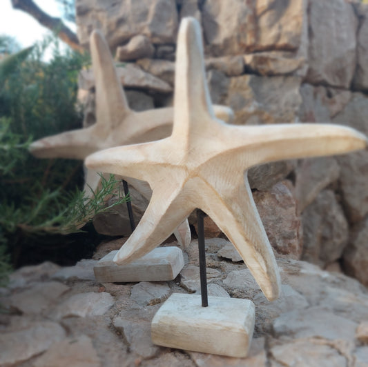 Seestern Holz Deko - Handgefertigt Maritime Landhaus Dekoration