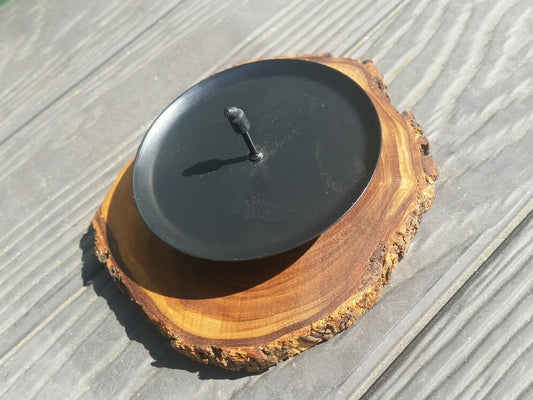 Kerzenständer aus Olivenholz - Handgefertigt im Landhausstil