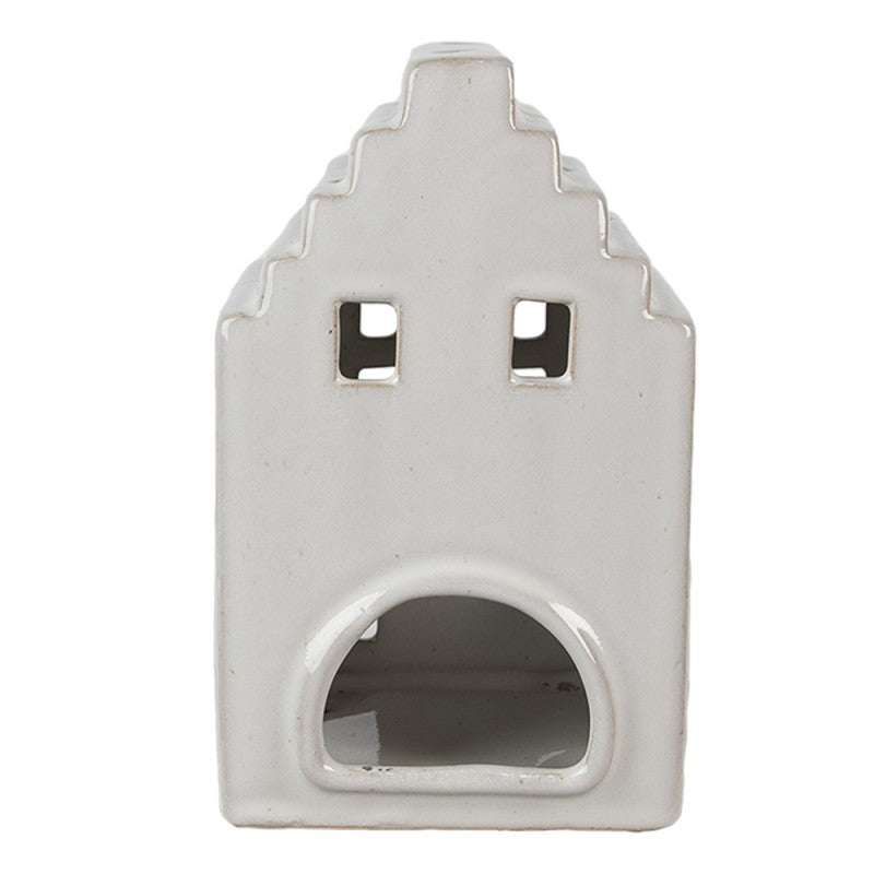 Ceramic tealight holder in the shape of a house