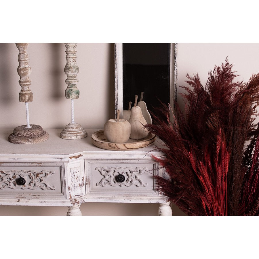 Runde Holzschale Dekoteller - Rustikales Serviertablett Landhausstil