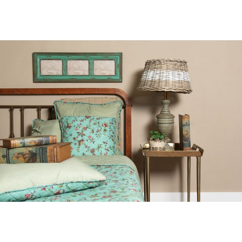 Lampenschirm Rattan Braun Weiß - Landhausstil & Maritim - Verschiedene Größen