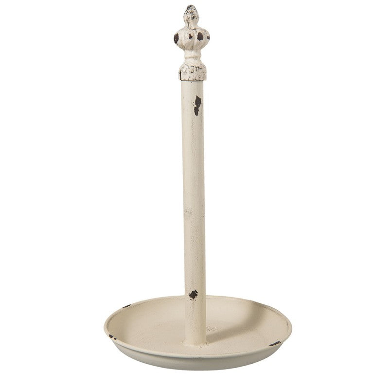 Küchenrollenhalter Eisen Weiß Shabby Chic - Vintage Zewahalter Landhaus