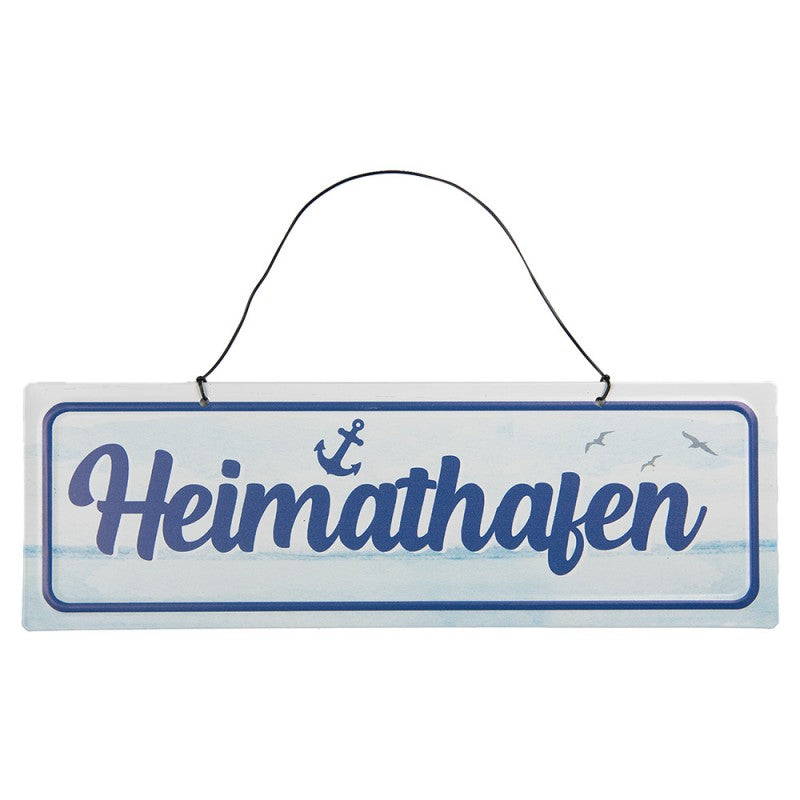Metallschild Heimathafen mit Anker - Maritime Vintage Deko