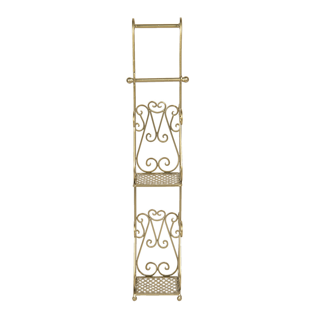 Toilet paper holder toilet roll holder WC Shabby Chic metal white brown