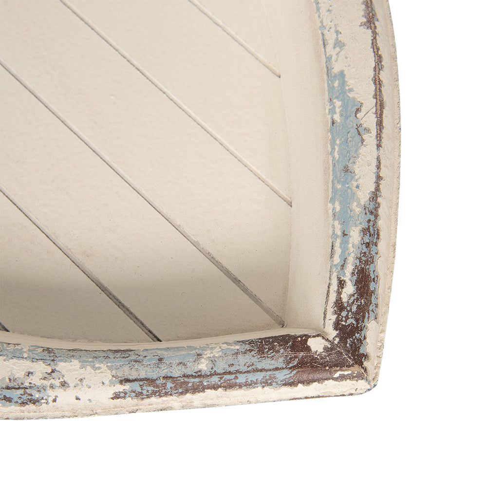 Klappbarer Beistelltisch Boot Weiß - Shabby Chic Landhaus