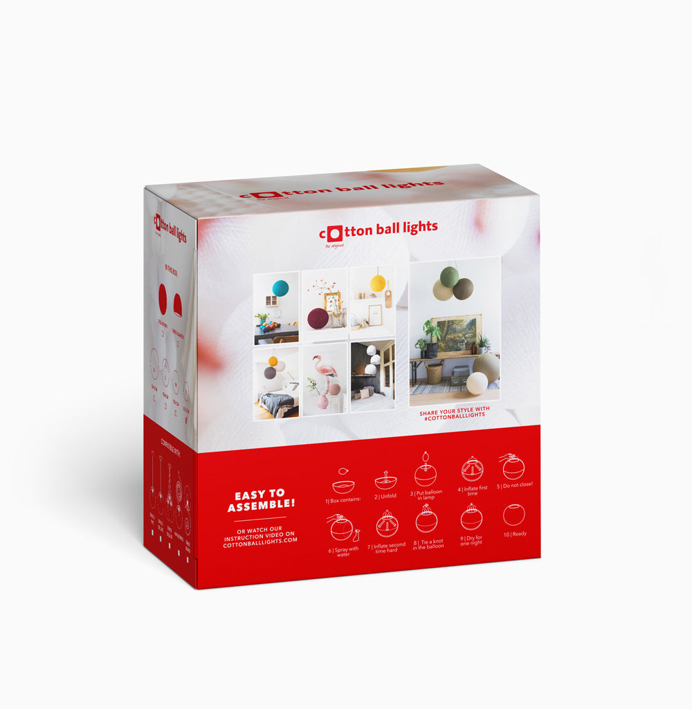 Hängeleuchte Blau-Grün Cottonball - Moderne Deckenleuchte Pendellampe