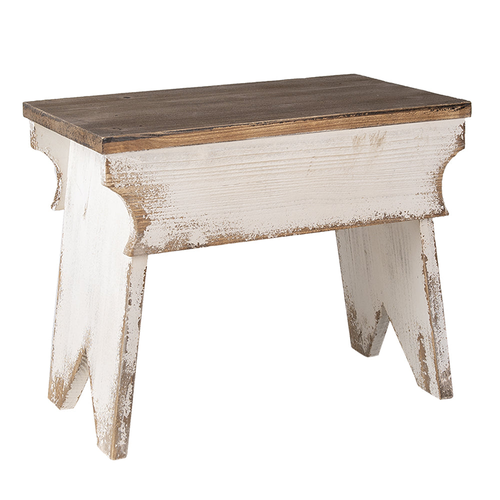 Blumenständer Holz Shabby Chic - Pflanzenbank Weiß Braun Landhausstil