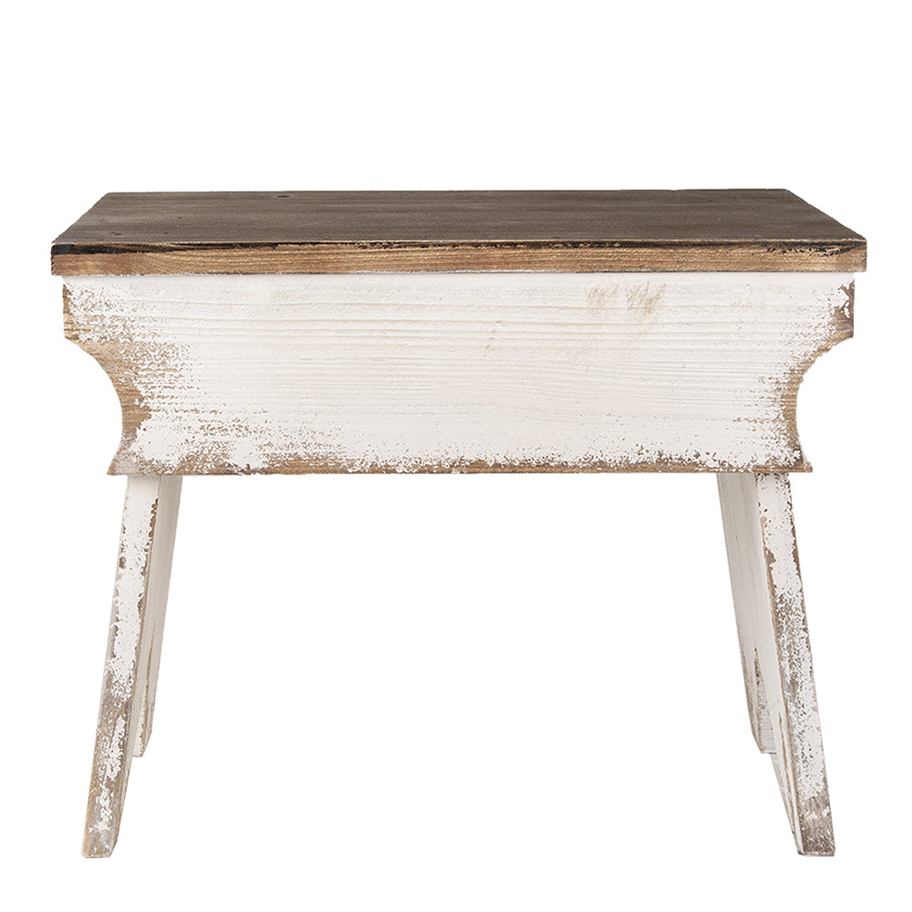 Blumenständer Holz Shabby Chic - Pflanzenbank Weiß Braun Landhausstil
