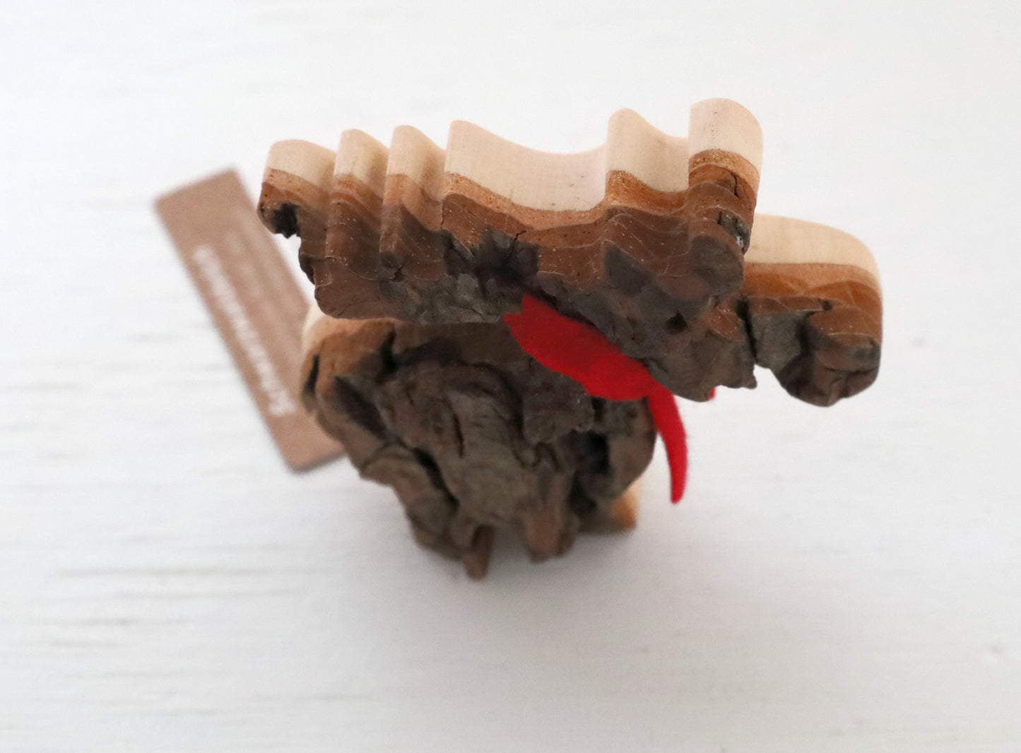 Winterliche Dekoration, Elch / Rentier aus Rindenholz